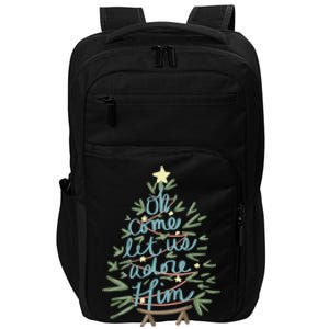 Christian Christ Nativity Christmas Oh Come Let Us Adore Him Great Gift Impact Tech Backpack