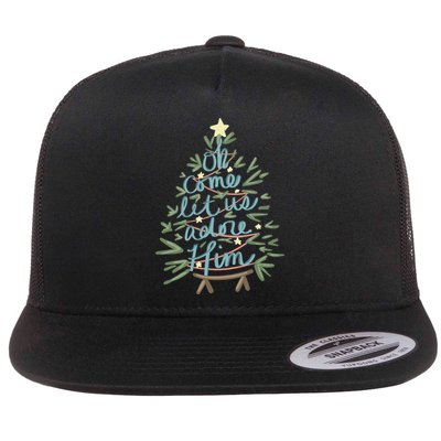 Christian Christ Nativity Christmas Oh Come Let Us Adore Him Great Gift Flatbill Hat