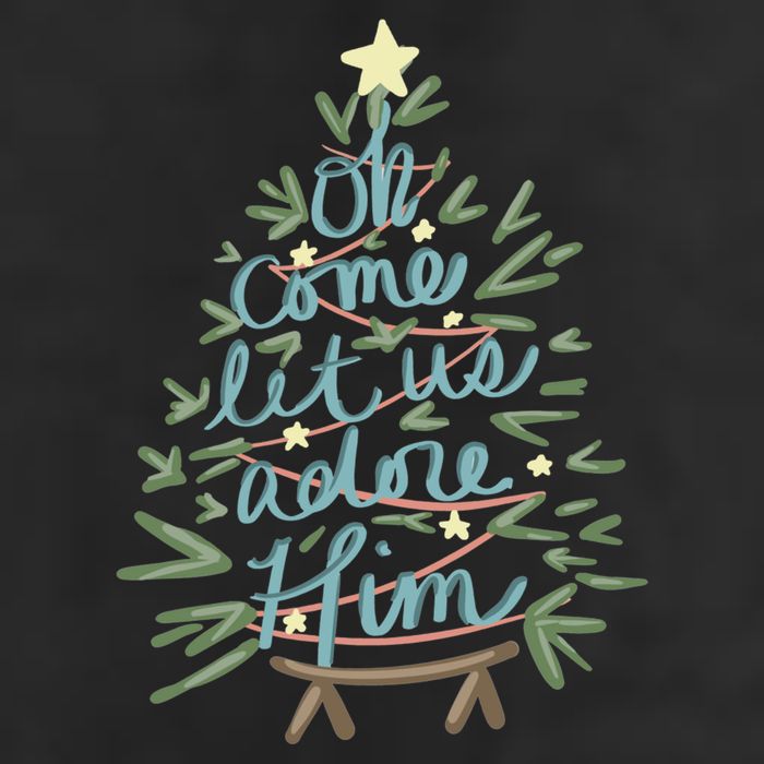 Christian Christ Nativity Christmas Oh Come Let Us Adore Him Great Gift Microfiber Hand Towel