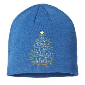 Christian Christ Nativity Christmas Oh Come Let Us Adore Him Great Gift Sustainable Beanie