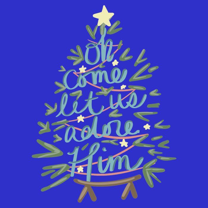Christian Christ Nativity Christmas Oh Come Let Us Adore Him Great Gift Tall Sweatshirt