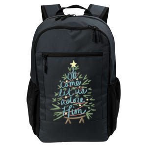 Christian Christ Nativity Christmas Oh Come Let Us Adore Him Great Gift Daily Commute Backpack