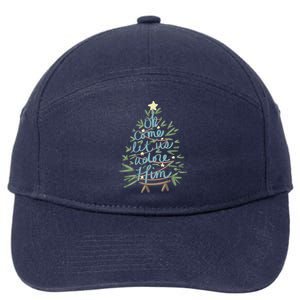 Christian Christ Nativity Christmas Oh Come Let Us Adore Him Great Gift 7-Panel Snapback Hat