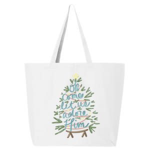 Christian Christ Nativity Christmas Oh Come Let Us Adore Him Great Gift 25L Jumbo Tote