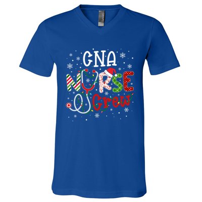 Cna Christmas Nurse Crew Funny Nursing Christmas Pattern Gift V-Neck T-Shirt