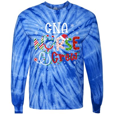 Cna Christmas Nurse Crew Funny Nursing Christmas Pattern Gift Tie-Dye Long Sleeve Shirt