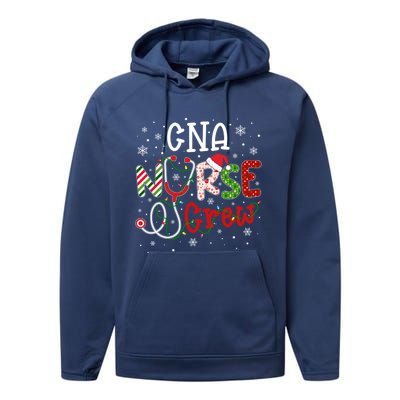 Cna Christmas Nurse Crew Funny Nursing Christmas Pattern Gift Performance Fleece Hoodie