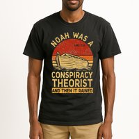 Conservative Christian Noah Was A Conspiracy Theorist Retro Tall T-Shirt