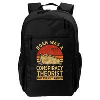 Conservative Christian Noah Was A Conspiracy Theorist Retro Backpack