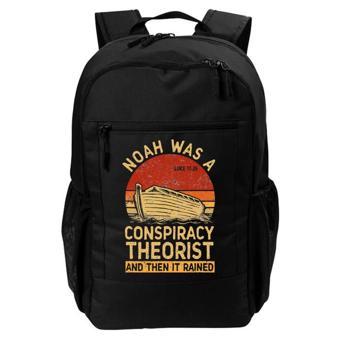 Conservative Christian Noah Was A Conspiracy Theorist Retro Backpack