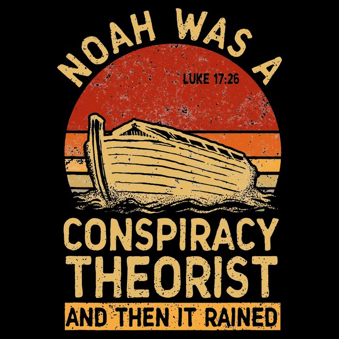 Conservative Christian Noah Was A Conspiracy Theorist Retro Bucket Hat