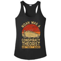 Conservative Christian Noah Was A Conspiracy Theorist Retro Ladies PosiCharge Competitor Racerback Tank