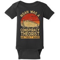 Conservative Christian Noah Was A Conspiracy Theorist Retro Baby Bodysuit