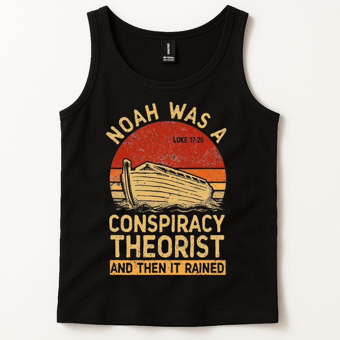 Conservative Christian Noah Was A Conspiracy Theorist Retro Tank Top