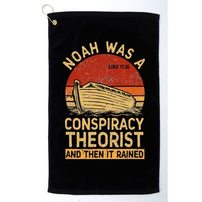Conservative Christian Noah Was A Conspiracy Theorist Retro Golf Towel