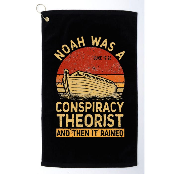 Conservative Christian Noah Was A Conspiracy Theorist Retro Golf Towel