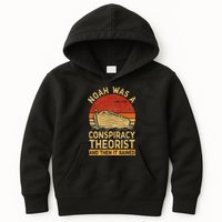 Conservative Christian Noah Was A Conspiracy Theorist Retro Kids Hoodie