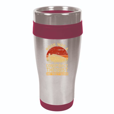 Conservative Christian Noah Was A Conspiracy Theorist Retro 16oz Travel Tumbler