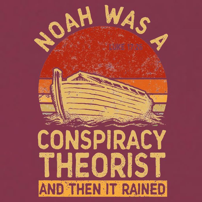 Conservative Christian Noah Was A Conspiracy Theorist Retro 16oz Travel Tumbler