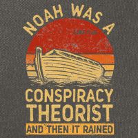 Conservative Christian Noah Was A Conspiracy Theorist Retro Cotton Canvas Backpack