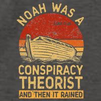 Conservative Christian Noah Was A Conspiracy Theorist Retro Vector Backpack