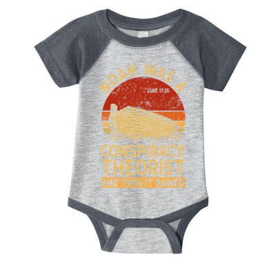 Conservative Christian Noah Was A Conspiracy Theorist Retro Infant Baby Jersey Bodysuit