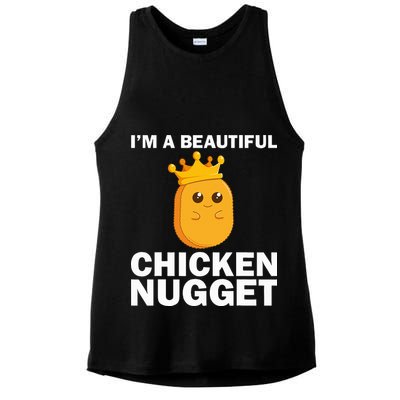 Cute Chicken Nugget Art Chicken Nugget Lover Ladies PosiCharge Tri-Blend Wicking Tank