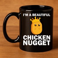 Cute Chicken Nugget Art Chicken Nugget Lover 11oz C Handle Ceramic Mug