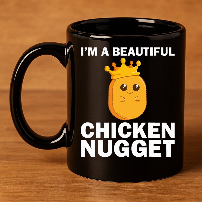 Cute Chicken Nugget Art Chicken Nugget Lover 11oz C Handle Ceramic Mug