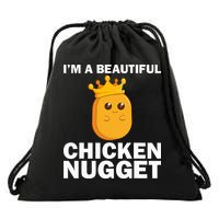 Cute Chicken Nugget Art Chicken Nugget Lover Drawstring Bag
