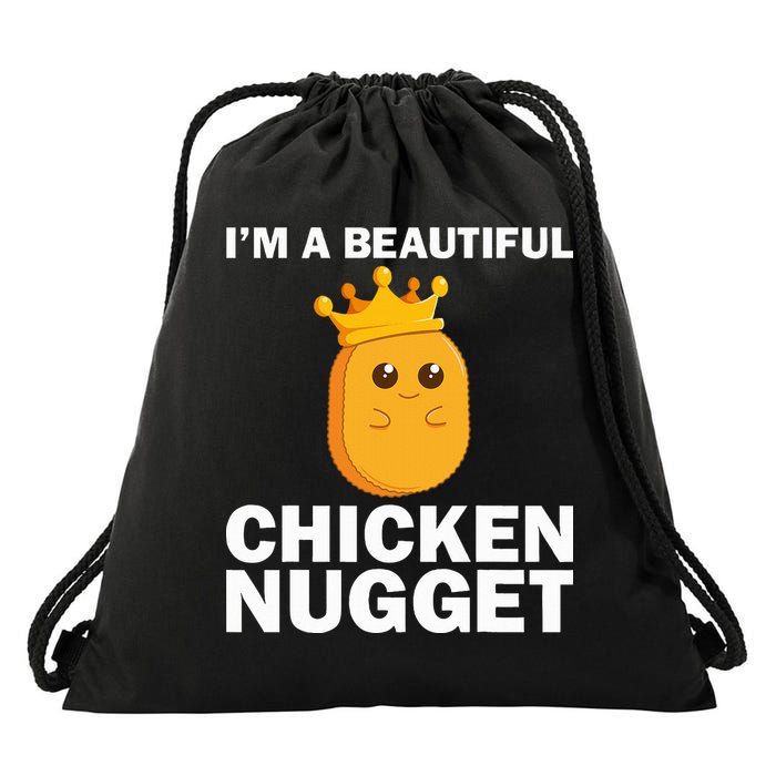 Cute Chicken Nugget Art Chicken Nugget Lover Drawstring Bag