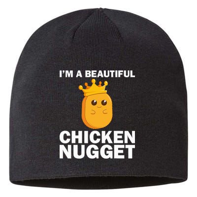 Cute Chicken Nugget Art Chicken Nugget Lover Sustainable Beanie