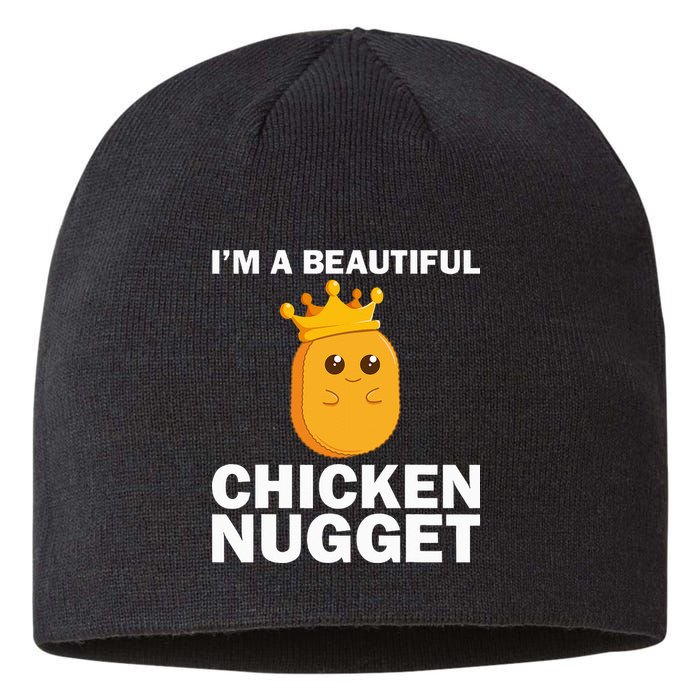 Cute Chicken Nugget Art Chicken Nugget Lover Sustainable Beanie