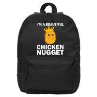 Cute Chicken Nugget Art Chicken Nugget Lover 16 in Basic Backpack