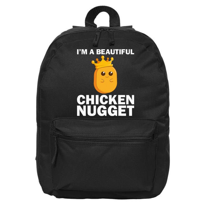 Cute Chicken Nugget Art Chicken Nugget Lover 16 in Basic Backpack