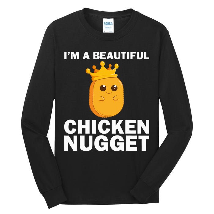 Cute Chicken Nugget Art Chicken Nugget Lover Tall Long Sleeve T-Shirt