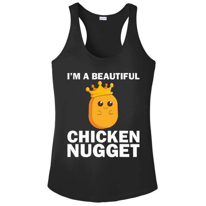 Cute Chicken Nugget Art Chicken Nugget Lover Ladies PosiCharge Competitor Racerback Tank