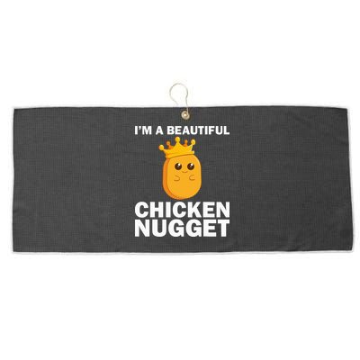 Cute Chicken Nugget Art Chicken Nugget Lover Large Microfiber Waffle Golf Towel