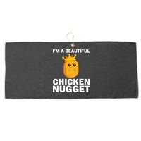 Cute Chicken Nugget Art Chicken Nugget Lover Large Microfiber Waffle Golf Towel