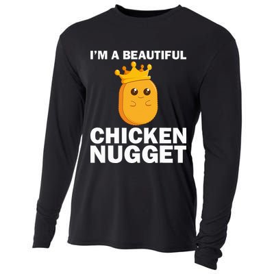 Cute Chicken Nugget Art Chicken Nugget Lover Cooling Performance Long Sleeve Crew