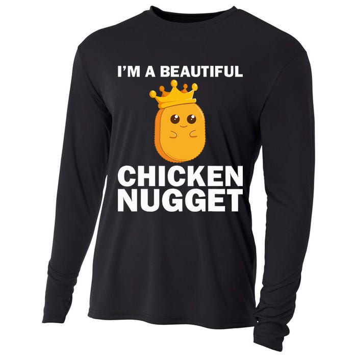 Cute Chicken Nugget Art Chicken Nugget Lover Cooling Performance Long Sleeve Crew