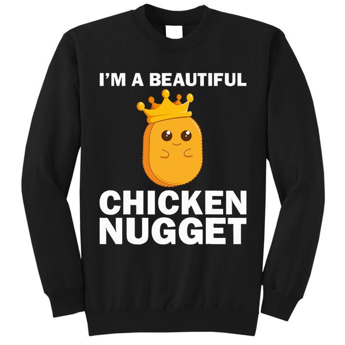 Cute Chicken Nugget Art Chicken Nugget Lover Tall Sweatshirt