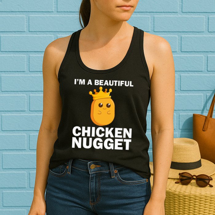 Cute Chicken Nugget Art Chicken Nugget Lover Womens Tank Top