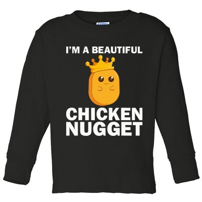 Cute Chicken Nugget Art Chicken Nugget Lover Toddler Long Sleeve Shirt