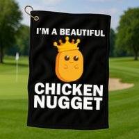 Cute Chicken Nugget Art Chicken Nugget Lover Golf Towel