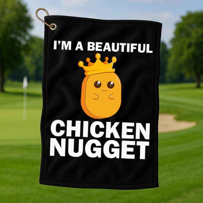 Cute Chicken Nugget Art Chicken Nugget Lover Golf Towel