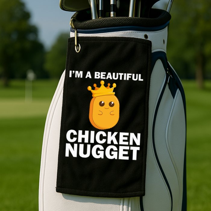 Cute Chicken Nugget Art Chicken Nugget Lover Golf Towel