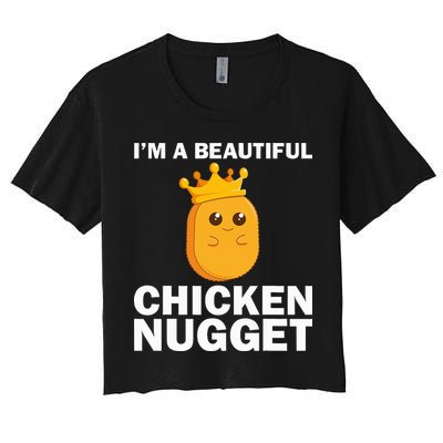 Cute Chicken Nugget Art Chicken Nugget Lover Crop Top