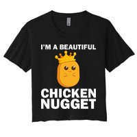 Cute Chicken Nugget Art Chicken Nugget Lover Crop Top