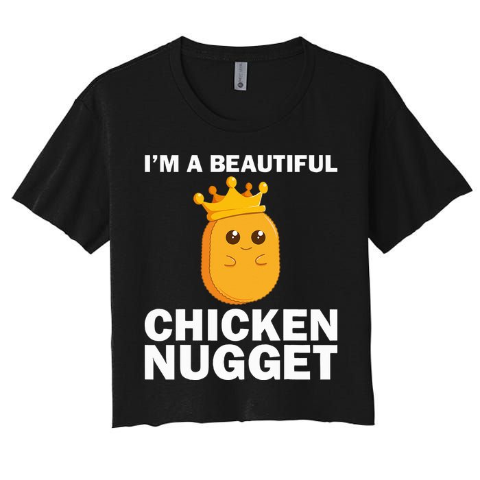Cute Chicken Nugget Art Chicken Nugget Lover Crop Top